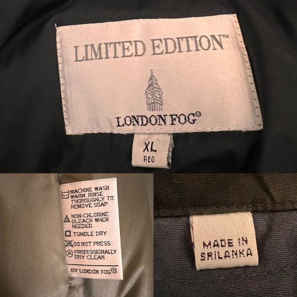 London Fog LIMITED EDITION Mens Nylon Jacket Removable Filler Brown Sz XL - Picture 8 of 9
